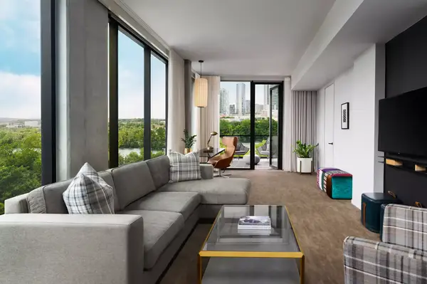 living room at The Loren Hotel Austin