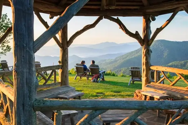 A view from the gabezo on Gooseberry Knob at The Swag hotel in Waynesville, NC
