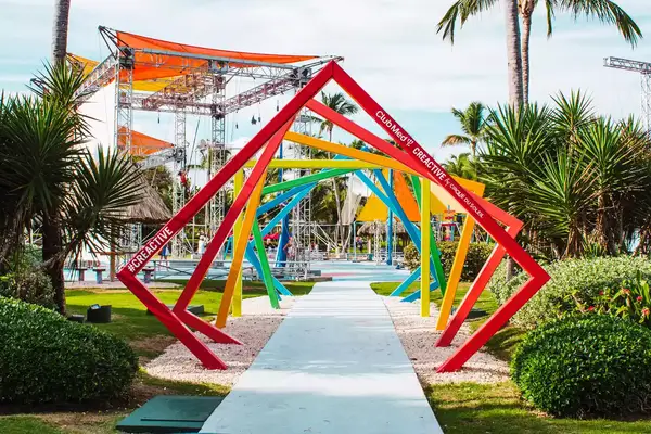 Walkway to trapeze at Club Med Punta Cana