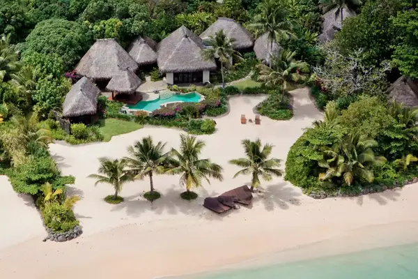 Aerial view of the One Bedroom Plantation Villa at COMO Laucala Island