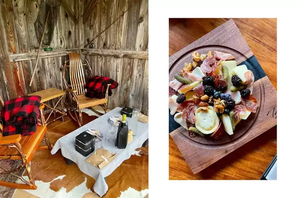 A picnic and cheese board from Twin Farms 