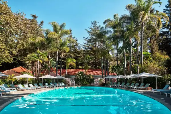 The pool at the Hotel Bel-Air, voted one of the best city hotels in the United States