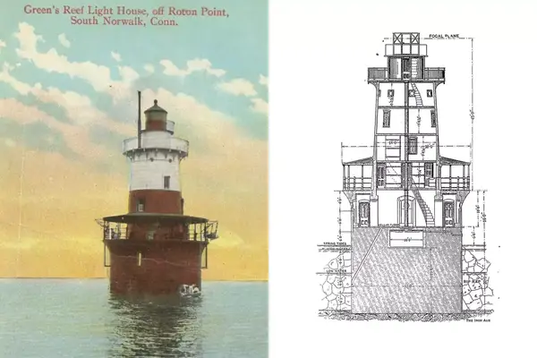 Historic images of Greens Ledge Lighthouse