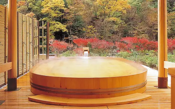 Bath at the Nishiyama Onsen Keiunkan in Japan, believed to be the world