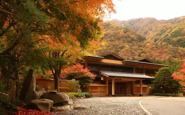 Exterior of Nishiyama Onsen Keiunkan in Japan, believed to be the world