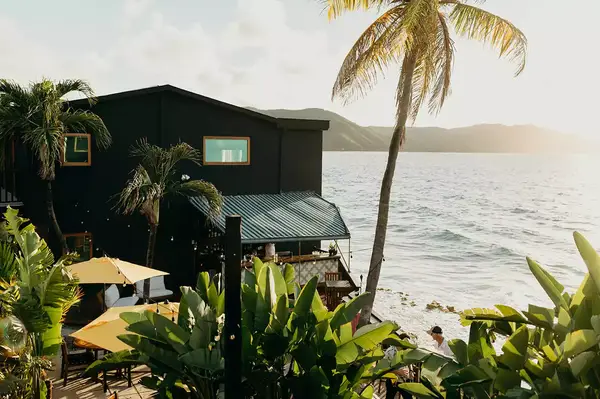 Aerial view of Waves Cane Bay on St. Croix