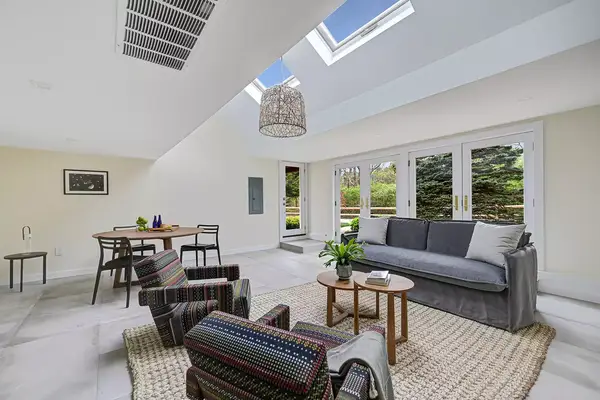 The lounge inside of The Beach House at The Roundtree, Amagansett