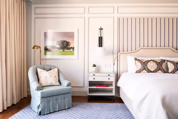 Guest room at Keswick Hall