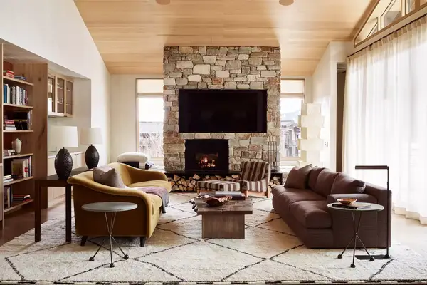 Living room area of a hotel suite