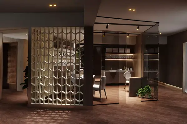 The spa treatment rooms at Domes Tholos Santorini