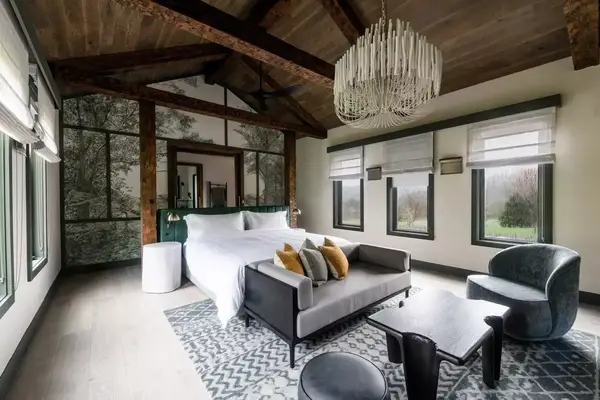 Cottage Bedroom at Southall Luxury Spa and Farm resort in Tennessee