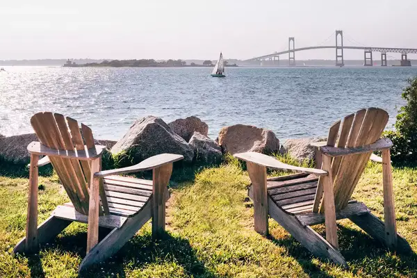 View from chairs at the Newport Harbor Island Resort