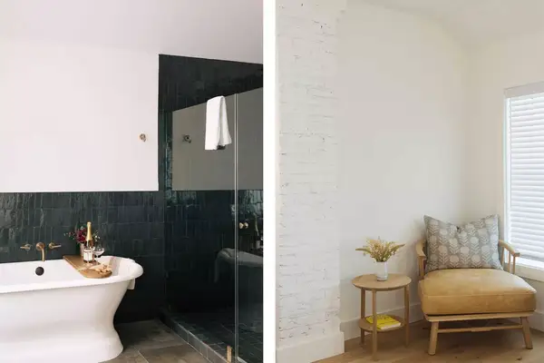 Interior of guest room at The Wildset Hotel on the Maryland coast