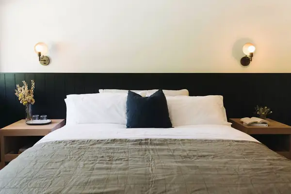 Interior of guest room at The Wildset Hotel on the Maryland coast