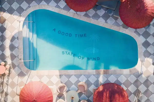 Aerial view of the pool at The Ryder