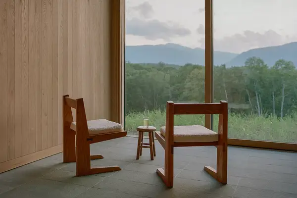 Chairs and the view at Piaule Catskill