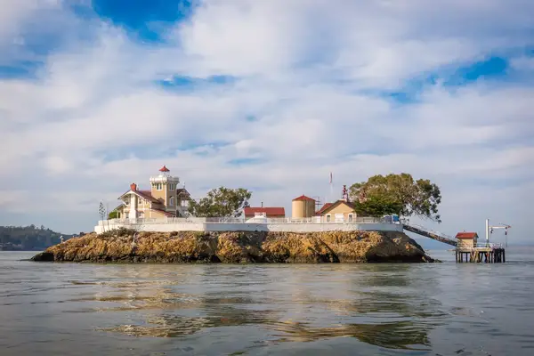 East Brother Light Station, is a restored California Victorian Lighthouse perched atop East Brother Island
