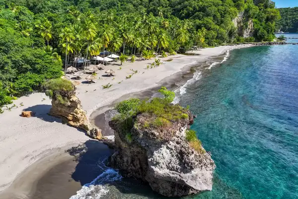 Private beach on resort