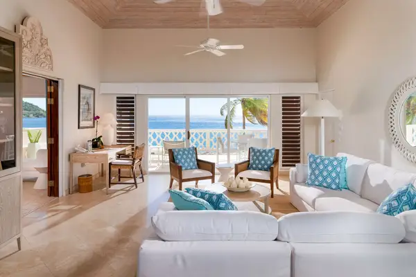 Guest suite at Curtain Bluff