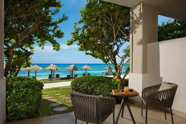 Patio overlooking beach