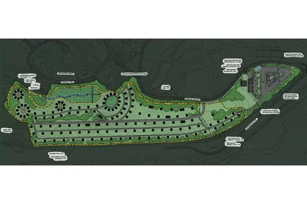 A map of The Sanctuary Treehouse Resort
