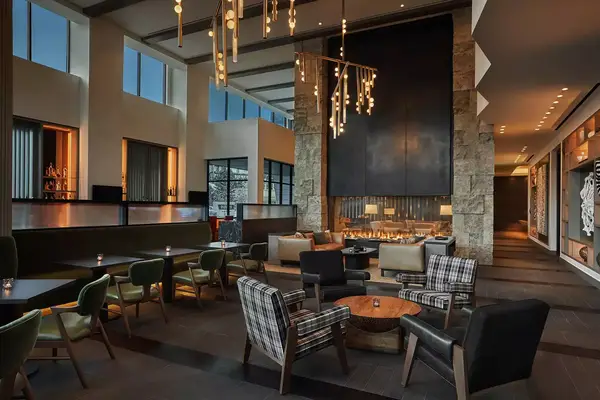 Interior of the Apres lounge at the Pendry Park City 