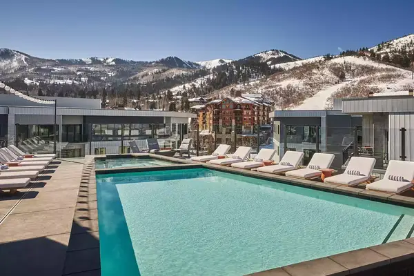 The outdoor pool at the Pendry Park City 