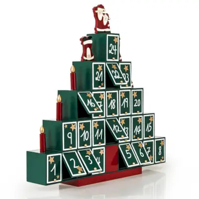 Traditional Wooden Christmas Advent Calendar 