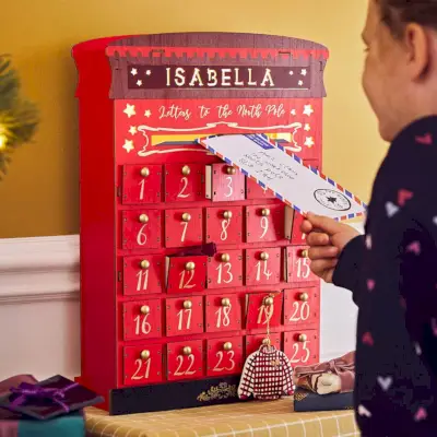 Personalised Postcard Letterbox Advent Calendar
