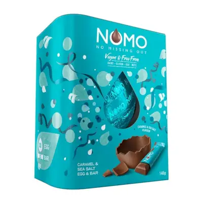 NOMO Vegan Salted Caramel Easter Egg & Bar 148g