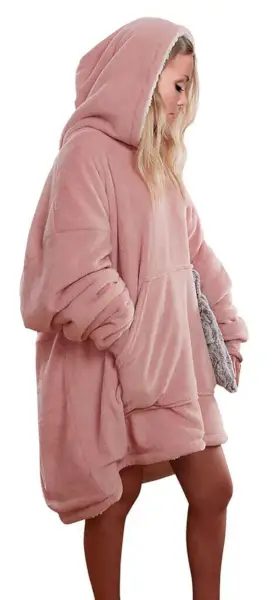 Hoodie Blanket Reversible Oversized Ultra Plush Sherpa