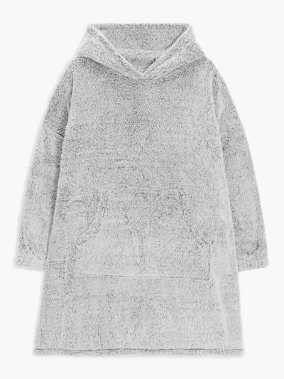 Hi-Pile Oversized Lounge Hoodie, Grey
