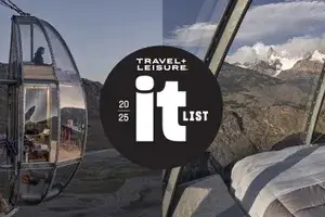 Pair of photos from the Ovo Patagonia hotel in Argentina