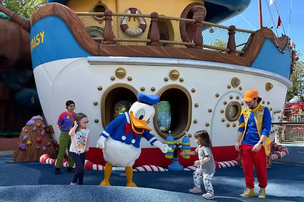 A meet and greet with Donald Duck at Donald
