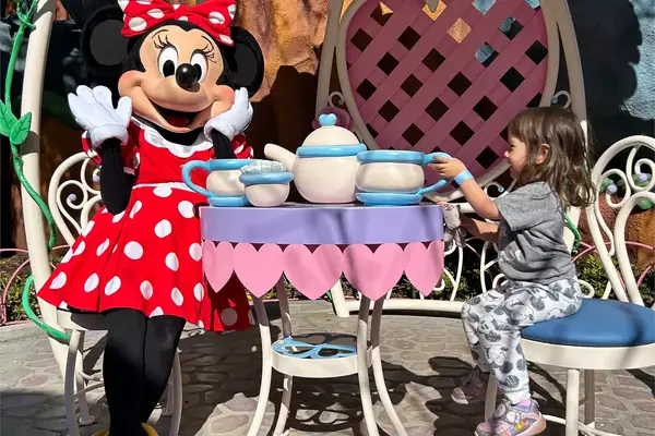 A meet and greet with Minnie at Mickeyâs Toontown at Disneyland Park 