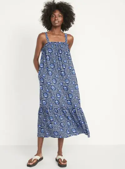 Embroidered Tiered-Hem Fit & Flare Dress for Girls