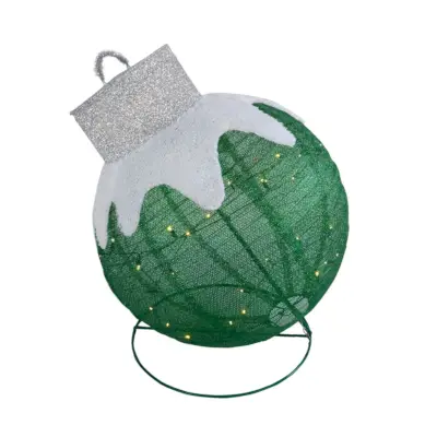 30-in Pop Up Green Ornament with LED Lights