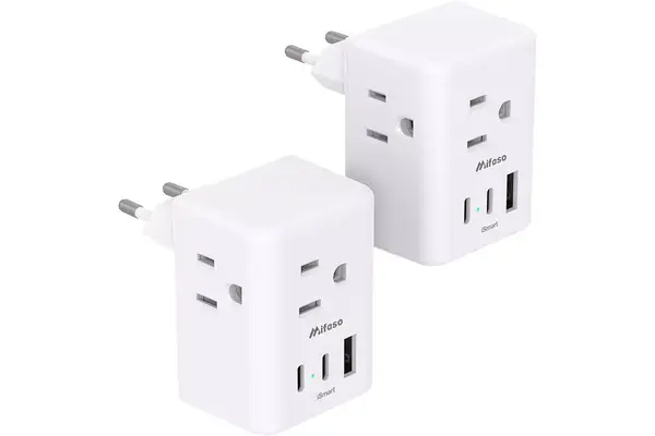 Amazon Mifaso 2 Pack European Travel Plug Adapter
