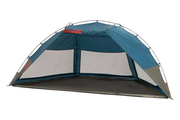 Person opening the carrying case for the Oileus XL Beach Tent 