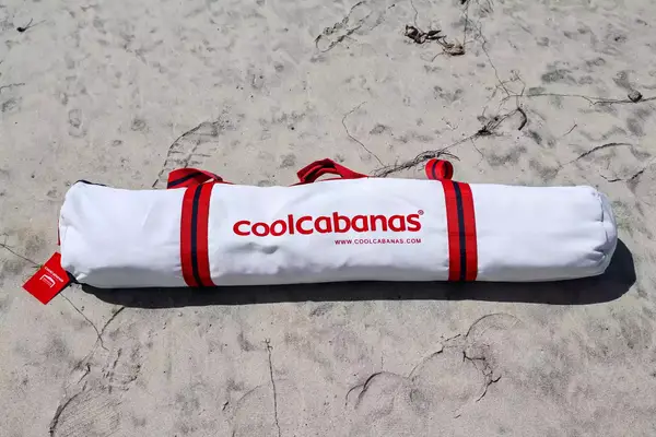 The CoolCabanas CoolCabana 5 in a storage bag