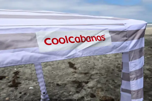 The brand name on the side of the CoolCabanas CoolCabana 5