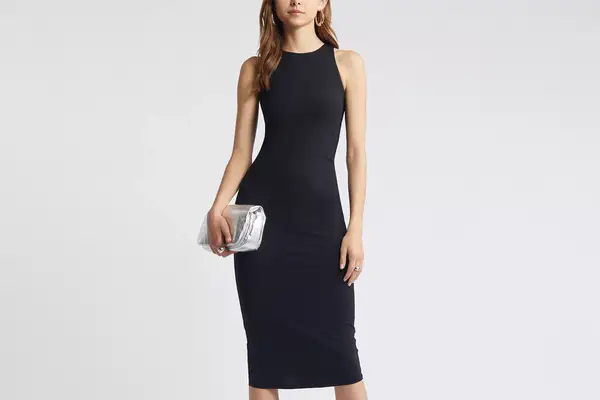 Nordstrom Open Edit Smooth Edit Sleeveless Body-Con Midi Dress
