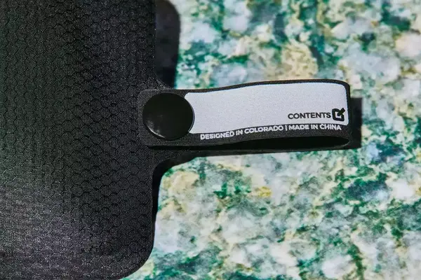 zoomed in on the attachment point of the Matador Toiletry Bags