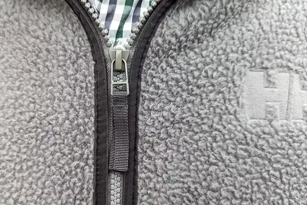 A close up of the zipper on the Helly Hansen Men