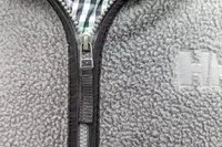 A close up of the zipper on the Helly Hansen Men