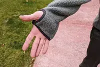 A close up of the thumb hole on the Helly Hansen Men