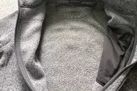 A close up of the interior on the L.L.Bean Sweater Fleece Full-Zip Jacket