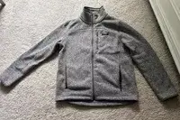 L.L.Bean Sweater Fleece Full-Zip Jacket on a carpeted floor