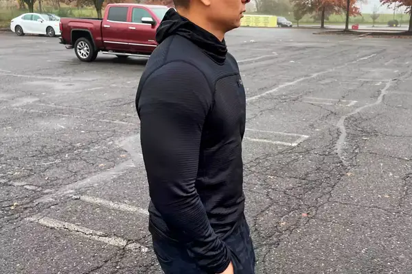 A person wearing the Outdoor Research Men