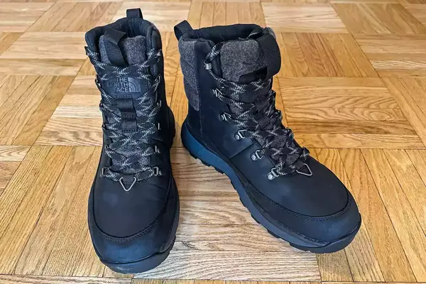 A pair of The North Face Men’s Bergen Leather Waterproof Boots